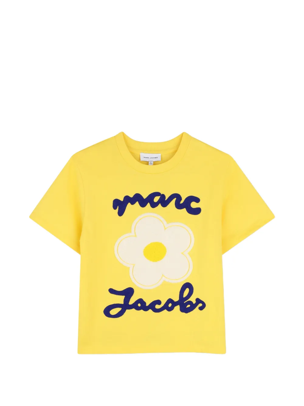 Marc Jacobs Kids Besticktes T-Shirt mit Blumen-Patch - Gelb