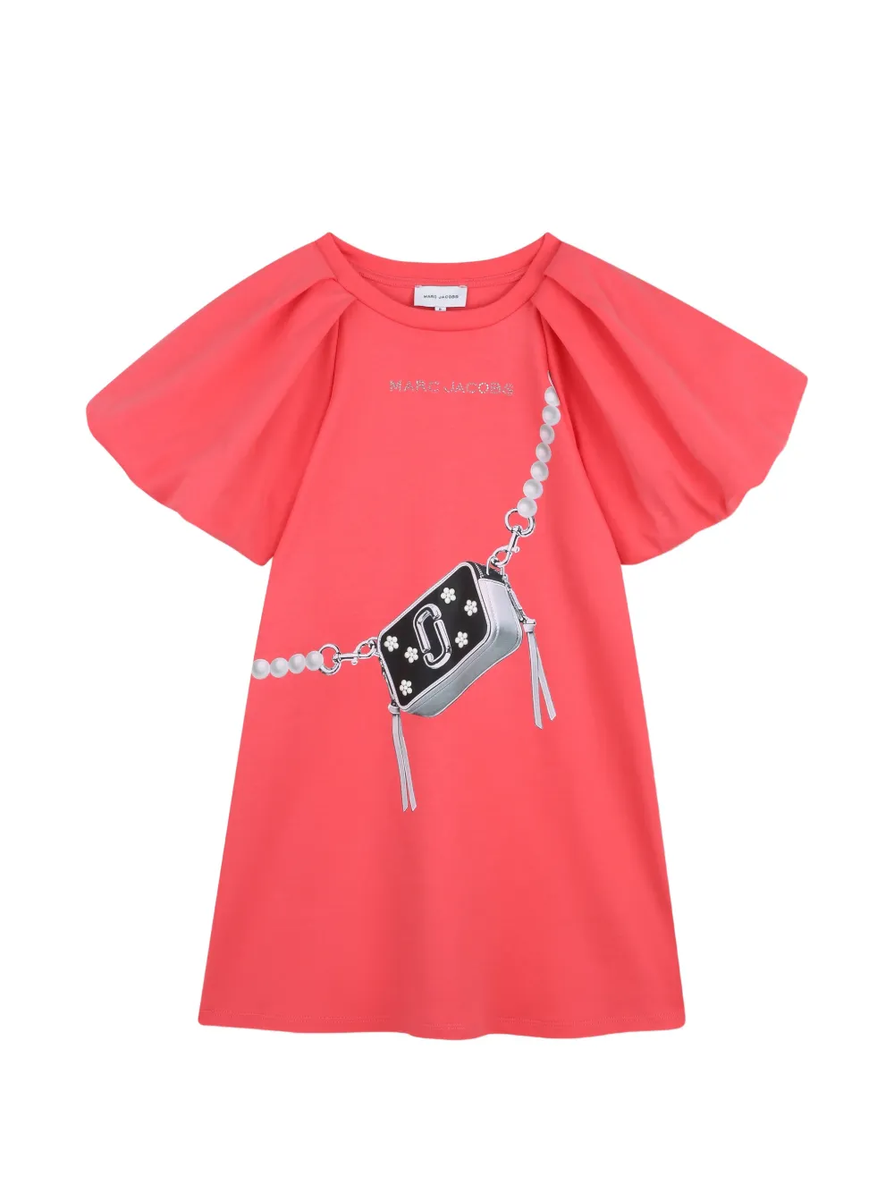 Marc Jacobs Kids Snapshot jurk met pofmouwen Roze