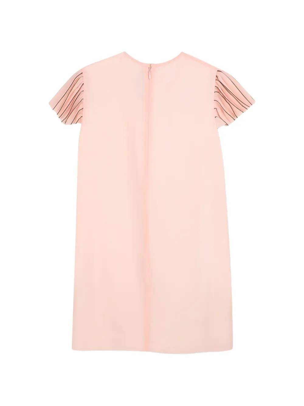 Karl Lagerfeld Kids Geplooide jurk met korte mouwen Roze