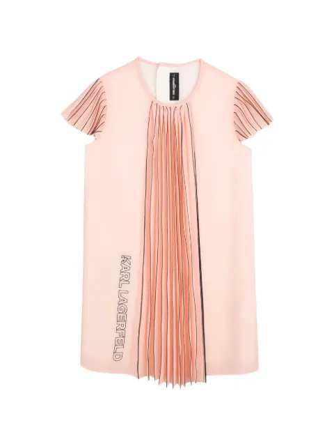 Karl Lagerfeld Kids pleated short-sleeve dress