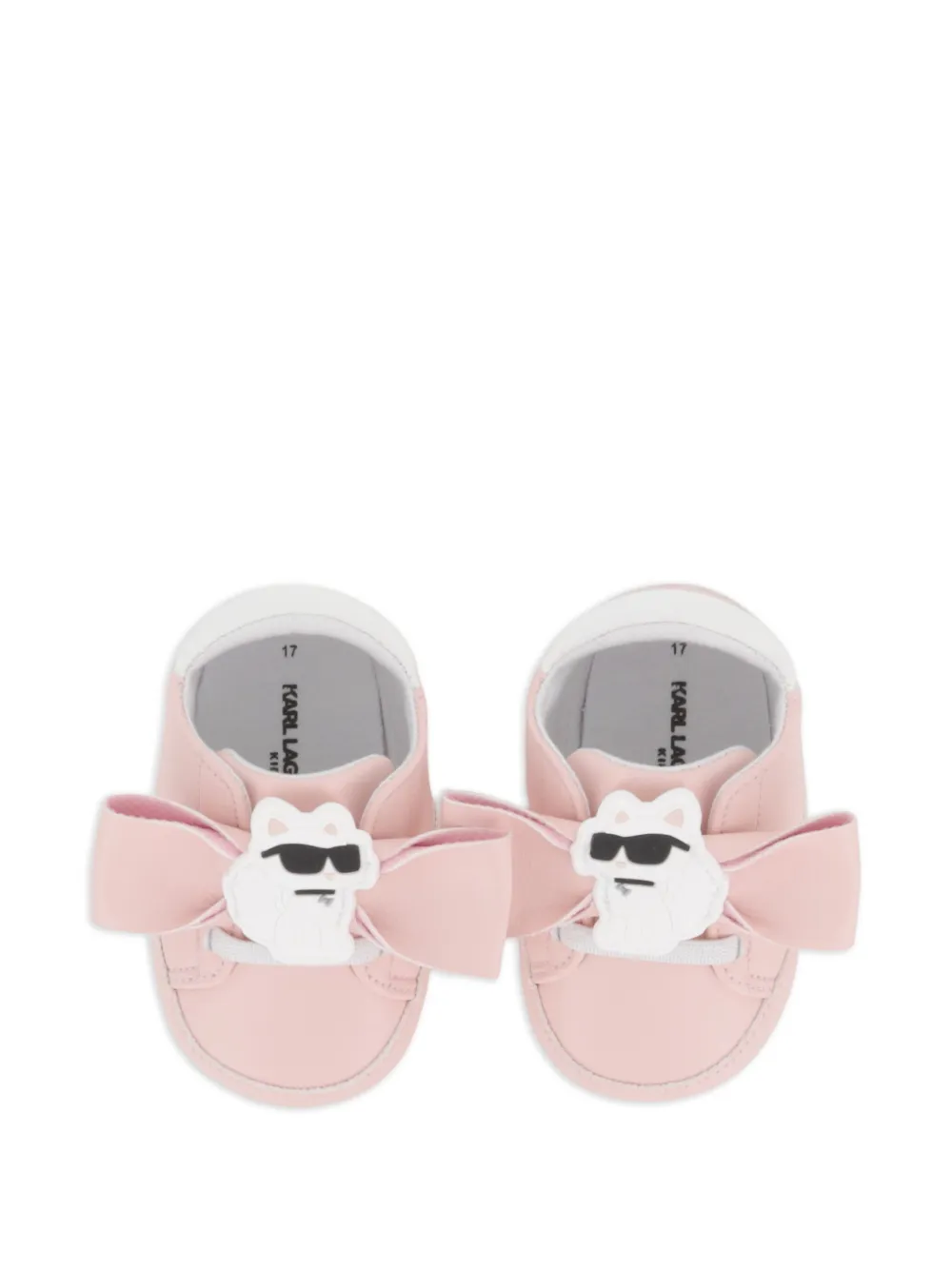 Karl Lagerfeld Kids Babyschoentjes met strik-detail en Choupette-patch Roze