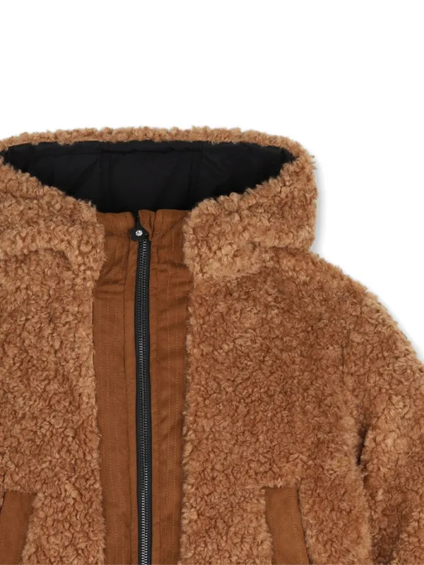 Marc Jacobs Kids Reversible faux-shearling Hoodie | Brown | FARFETCH