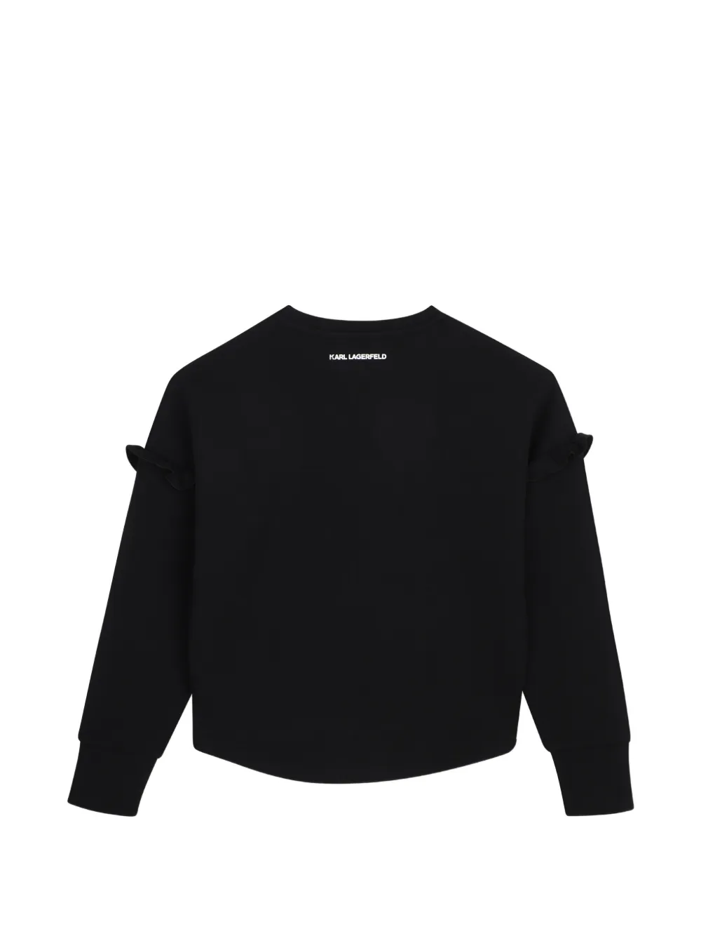 Karl Lagerfeld Kids Sweater met ruches en logo Zwart
