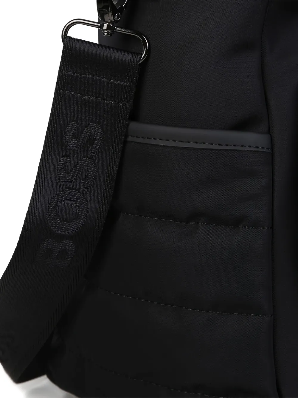BOSS Kidswear Gewatteerde luiertas met logo-detail Zwart