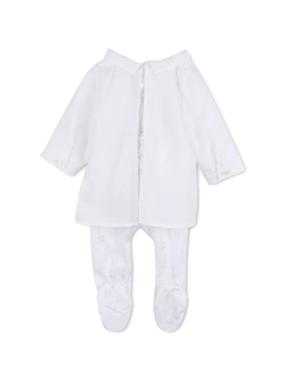 Givenchy Kids Katoenen babypakje met bloemenprint Wit