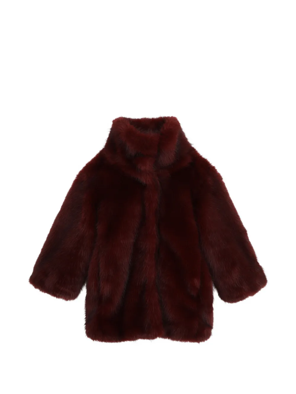 Chloé Kids Mantel aus Faux Fur - Rot