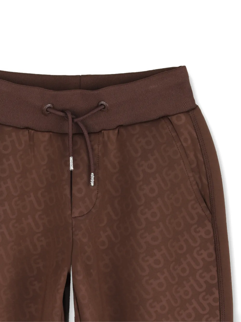 HUGO KIDS Trainingsbroek met monogram-print Bruin