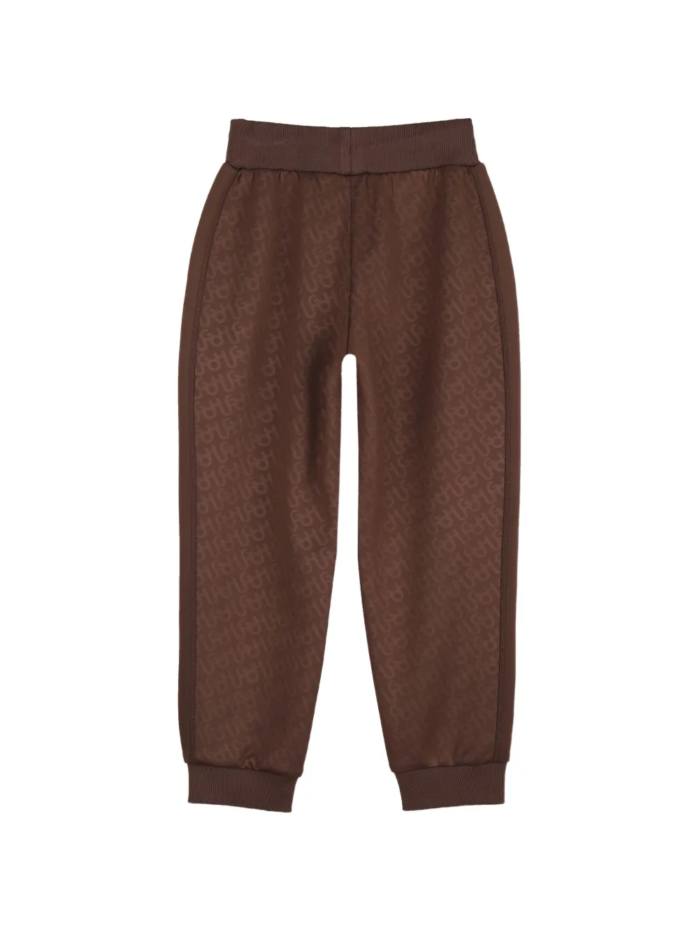 HUGO KIDS Trainingsbroek met monogram-print Bruin