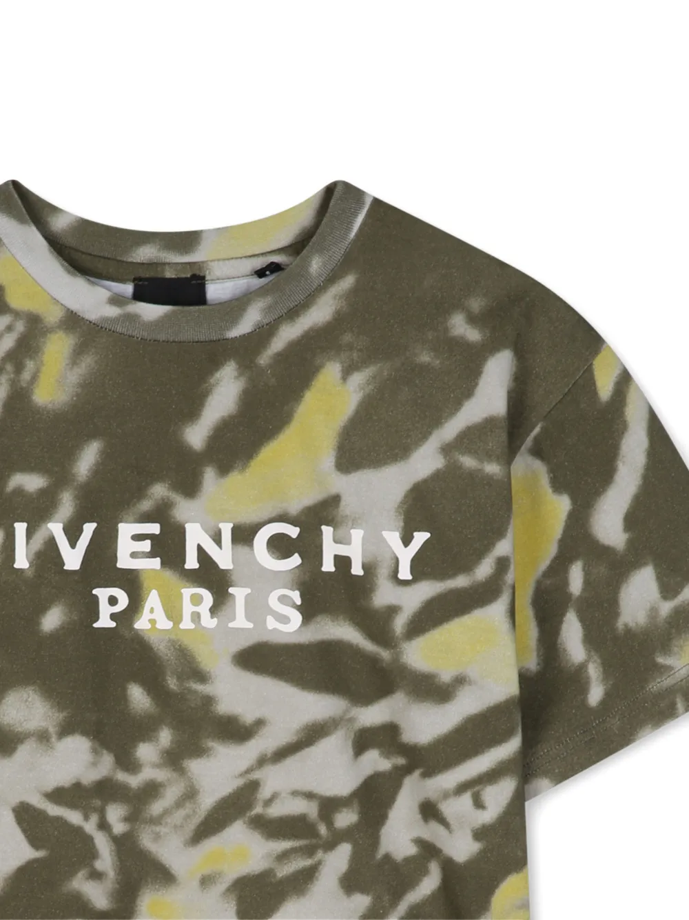 Givenchy Kids T-shirt met tie-dye print Groen