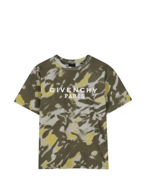 Givenchy Kids playera con estampado tie-dye y logo