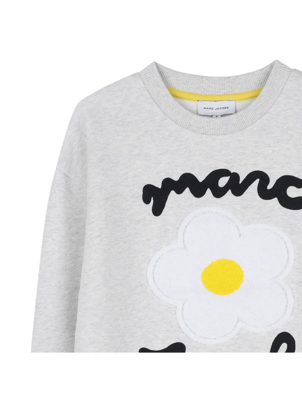 Marc Jacobs Kids Trui met geborduurd logo en bloemen-applicatie Grijs