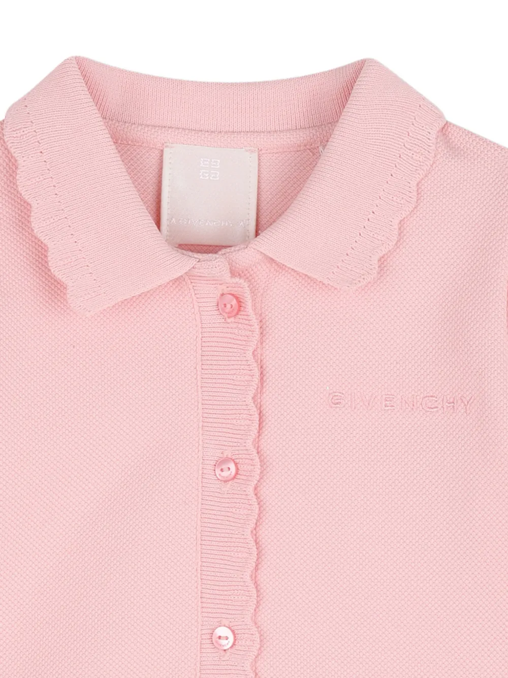 Givenchy Kids Gewelfde polojurk met plooien Roze