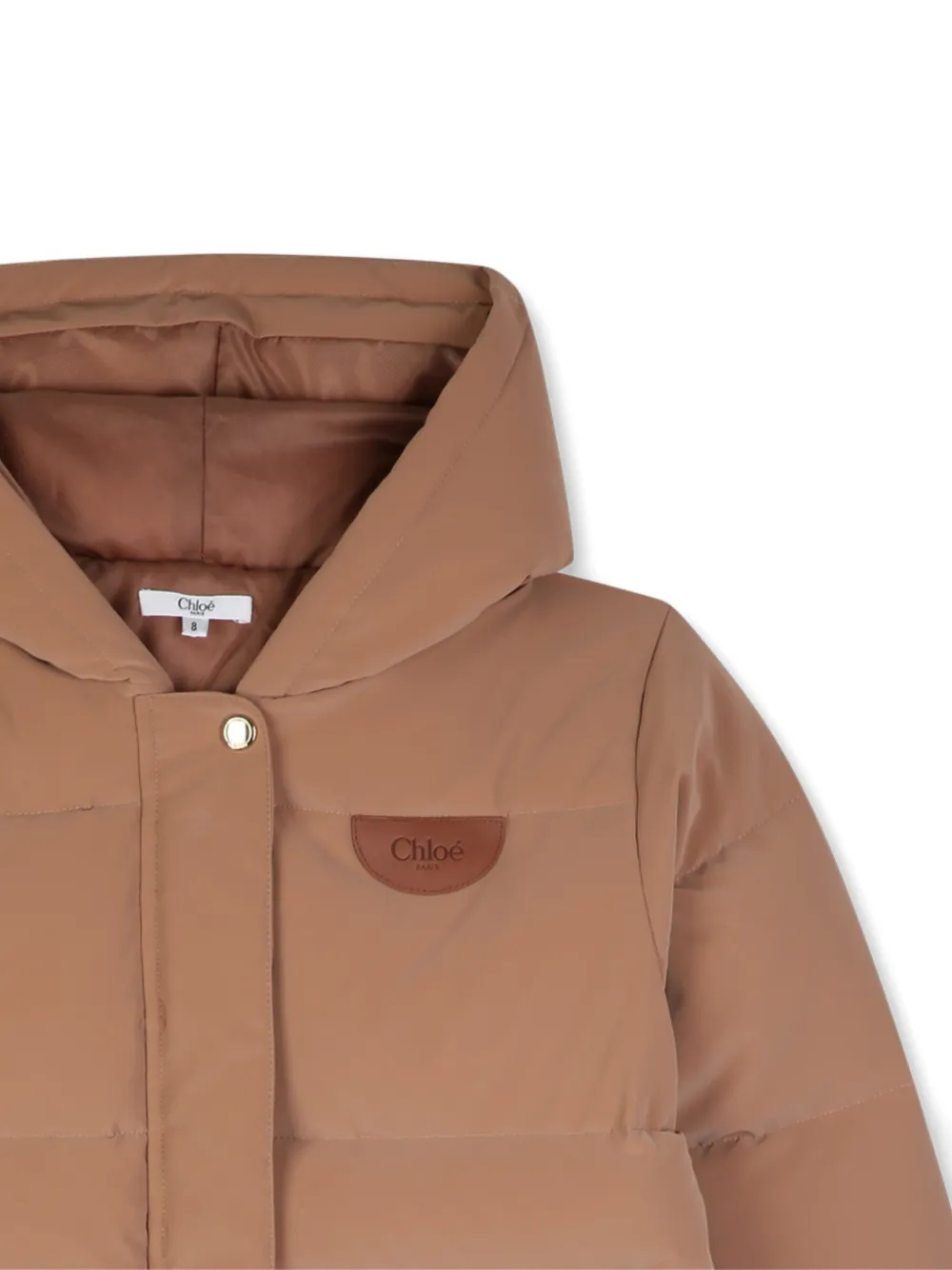 Chloé Kids Gewatteerde jas Beige