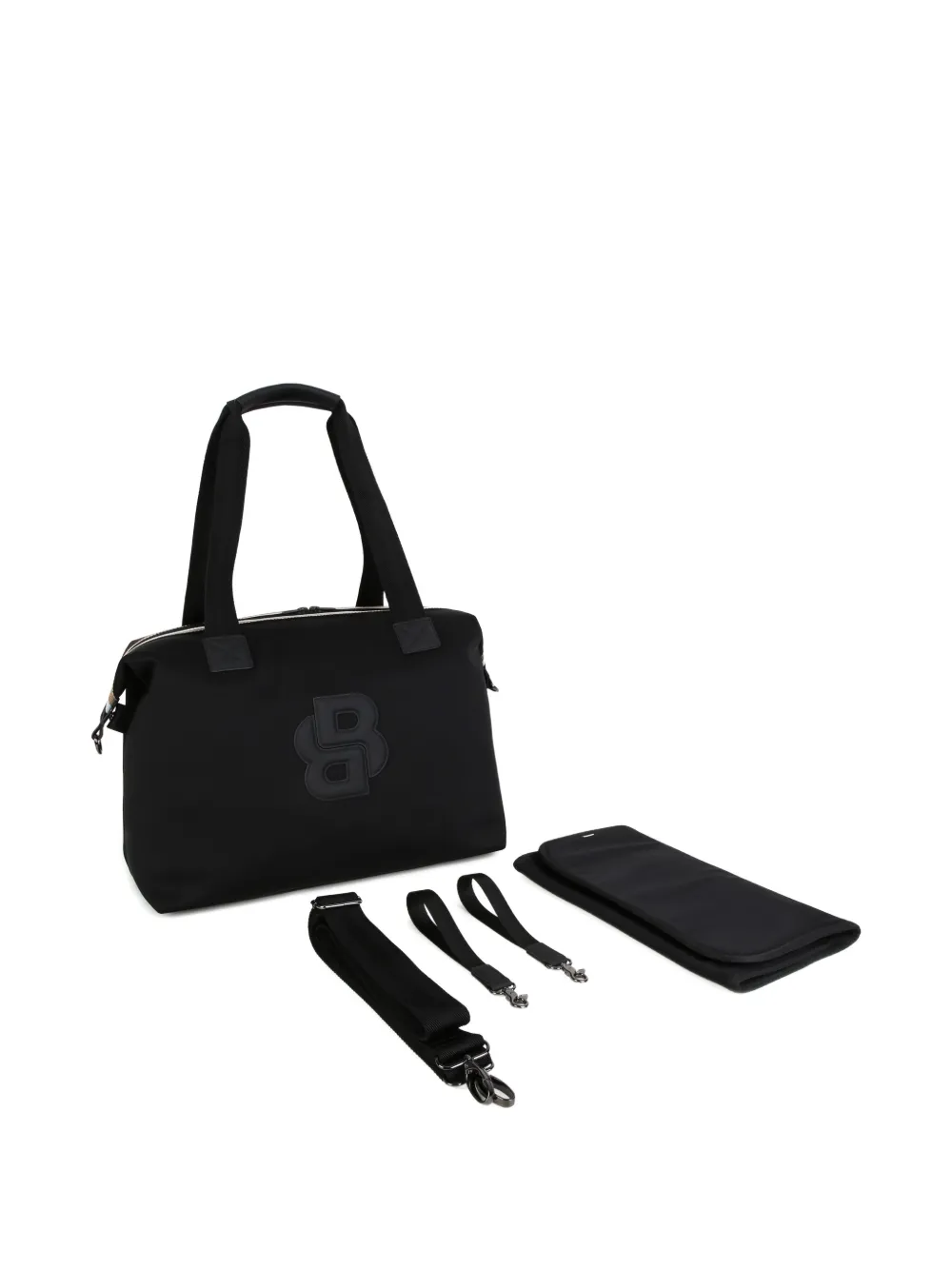 BOSS Kidswear Luiertas met logopatch Zwart