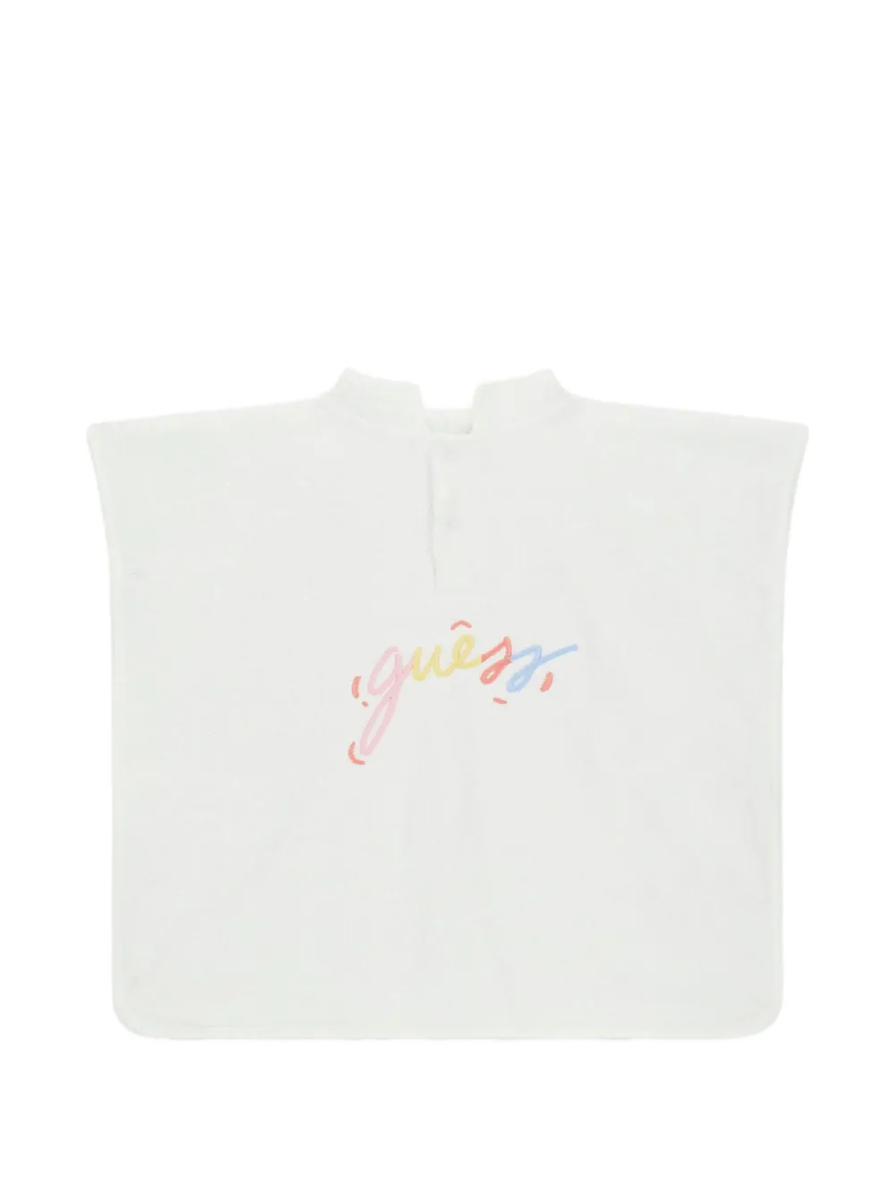guess kids logo-embroidered bathrobe - Bianco