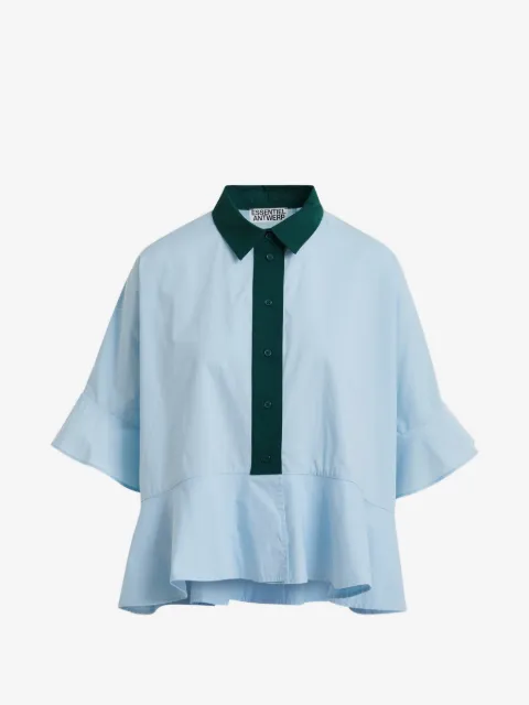 Essentiel Antwerp ruffled peplum shirt