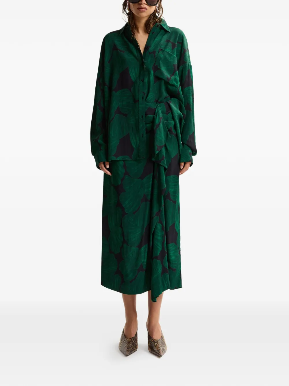 Essentiel Antwerp Oversized blouse Groen