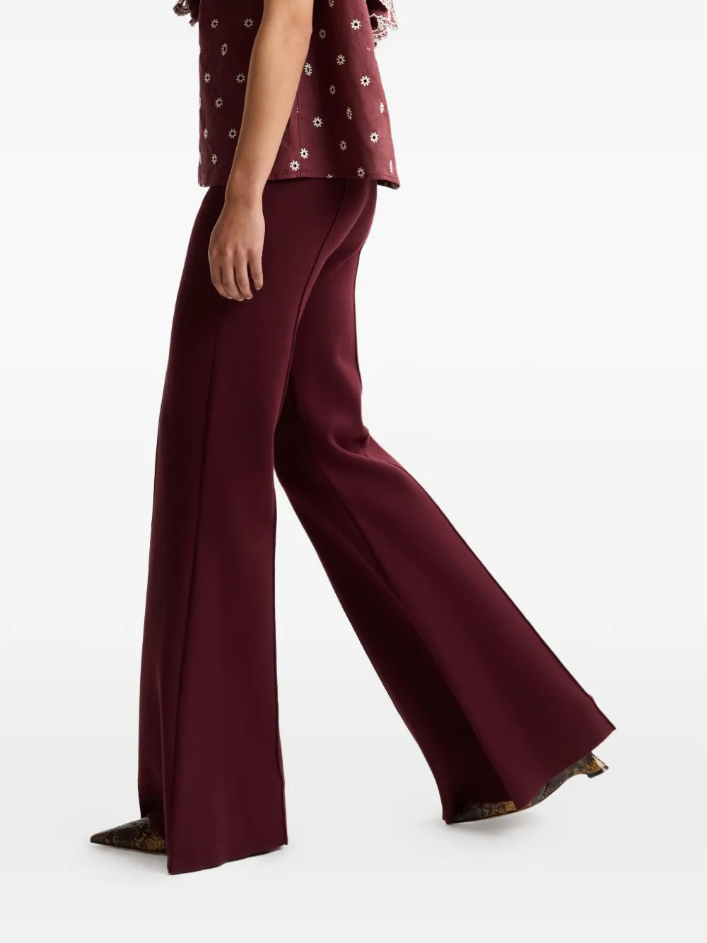 Essentiel Antwerp Flared pantalon Rood