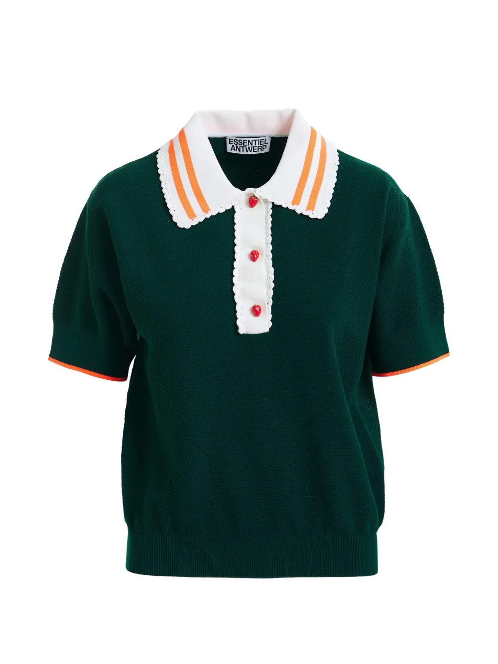 Essentiel Antwerp Polo con bordo di pizzo - Verde