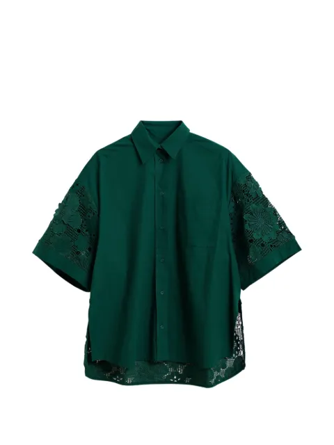 Essentiel Antwerp lace-insert oversized shirt