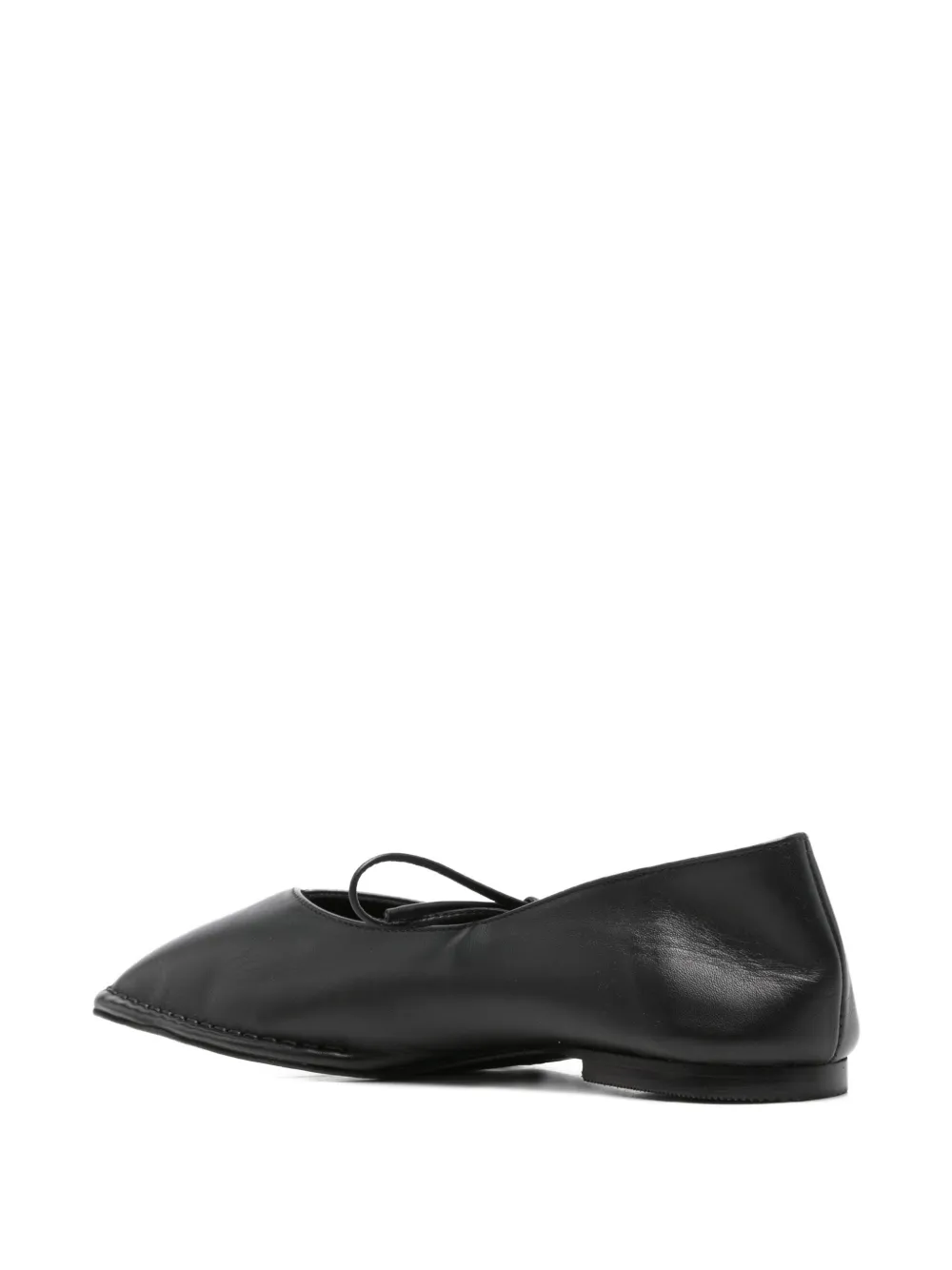 ALOHAS bow-detail square-toe ballet flats Zwart