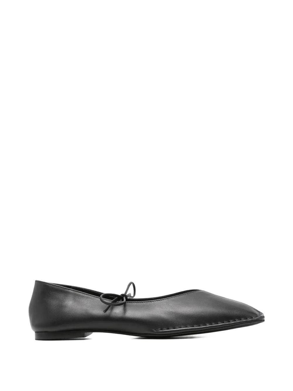 ALOHAS bow-detail square-toe ballet flats - Nero