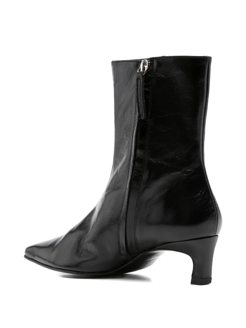 ALOHAS pointed-toe kitten-heel boots Zwart