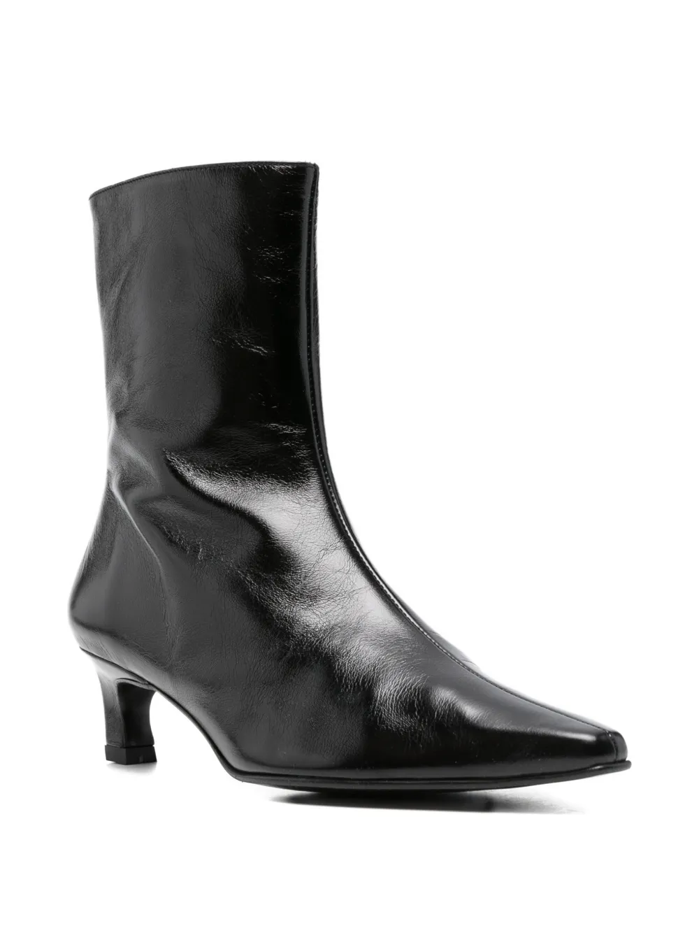 ALOHAS pointed-toe kitten-heel boots Zwart