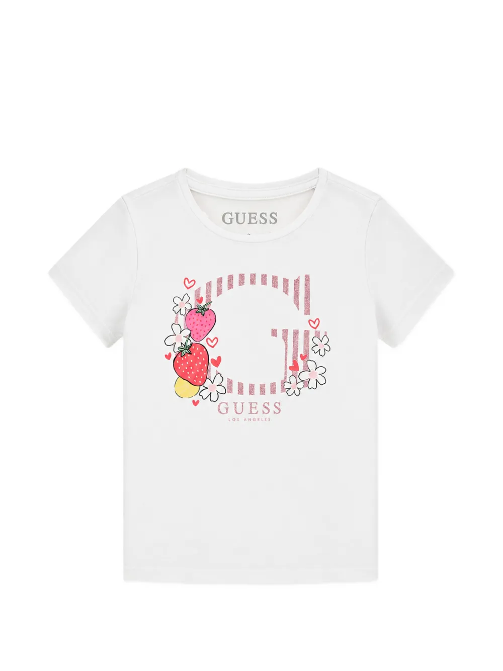 guess kids logo-print T-shirt - Weiß