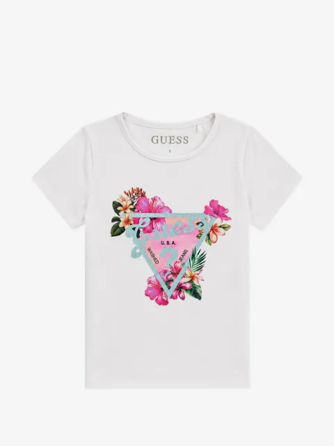 guess kids playera con logo estampado