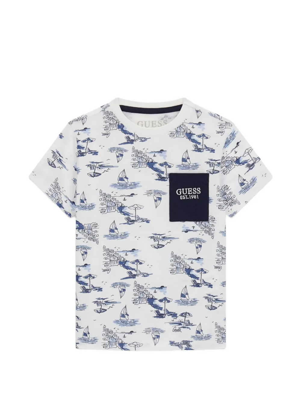 guess kids printed T-shirt - Bianco
