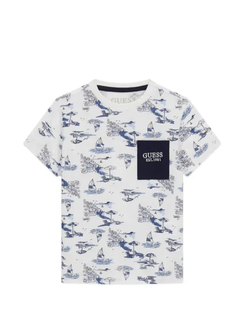 guess kids t-shirt à imprimé graphique