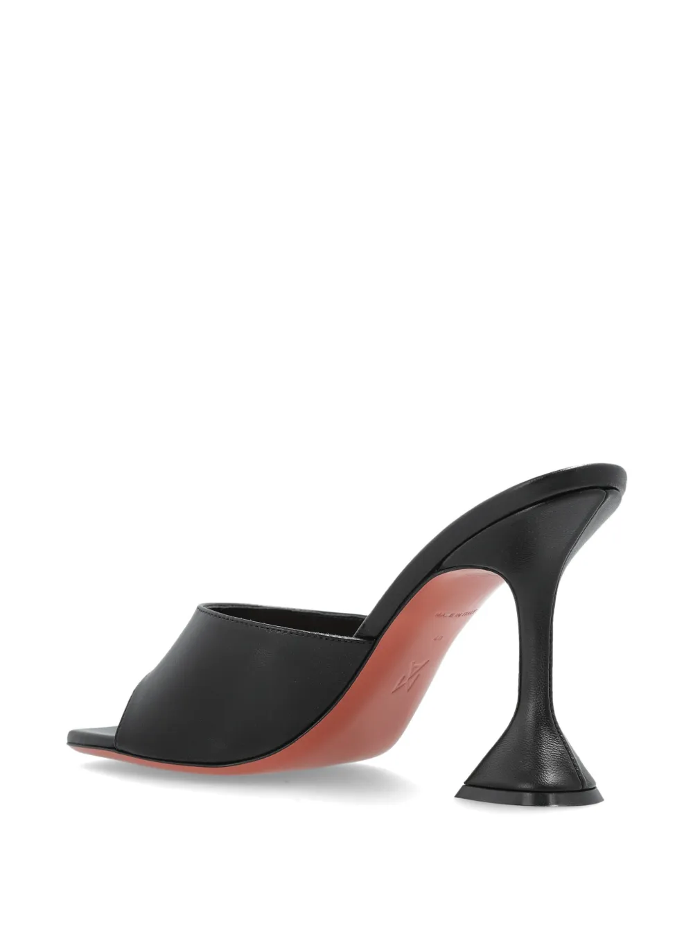Amina Muaddi Lupita leather sandals Zwart