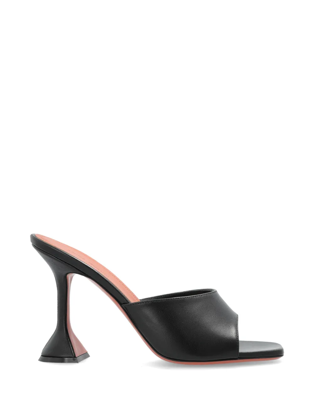 Amina Muaddi Lupita leather sandals Zwart