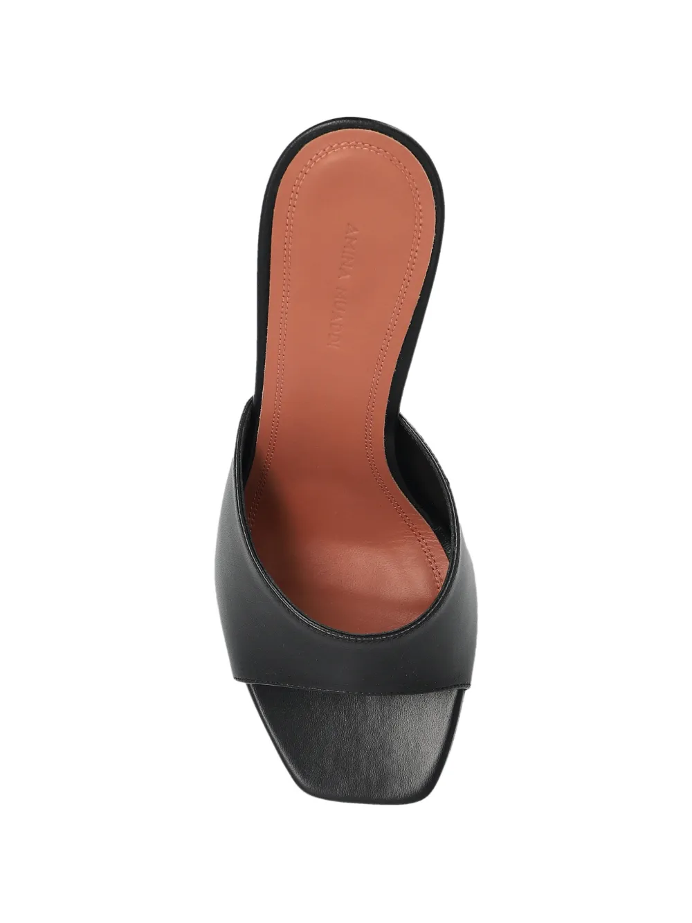 Amina Muaddi Lupita leather sandals Zwart
