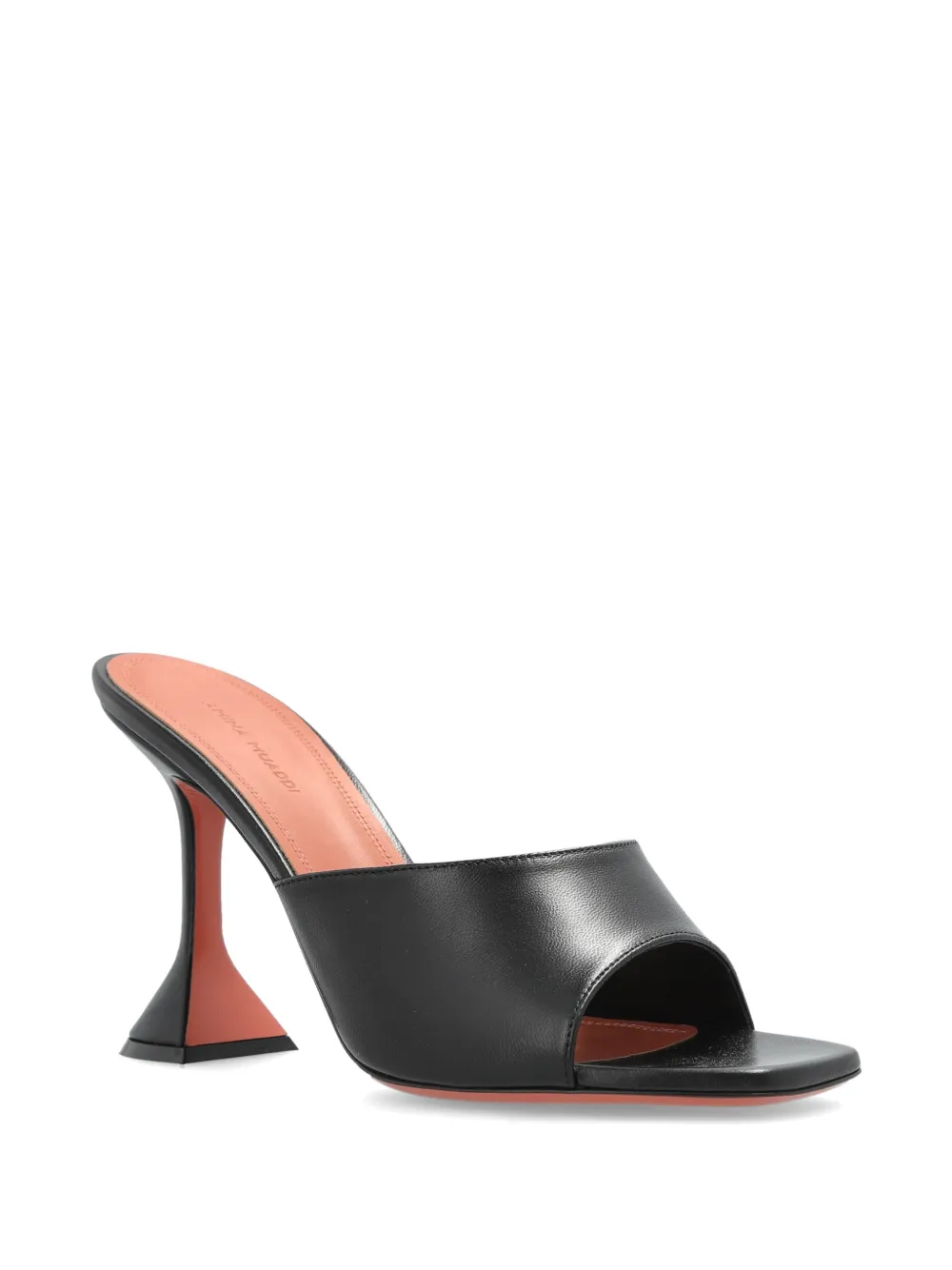Amina Muaddi Lupita leather sandals Zwart