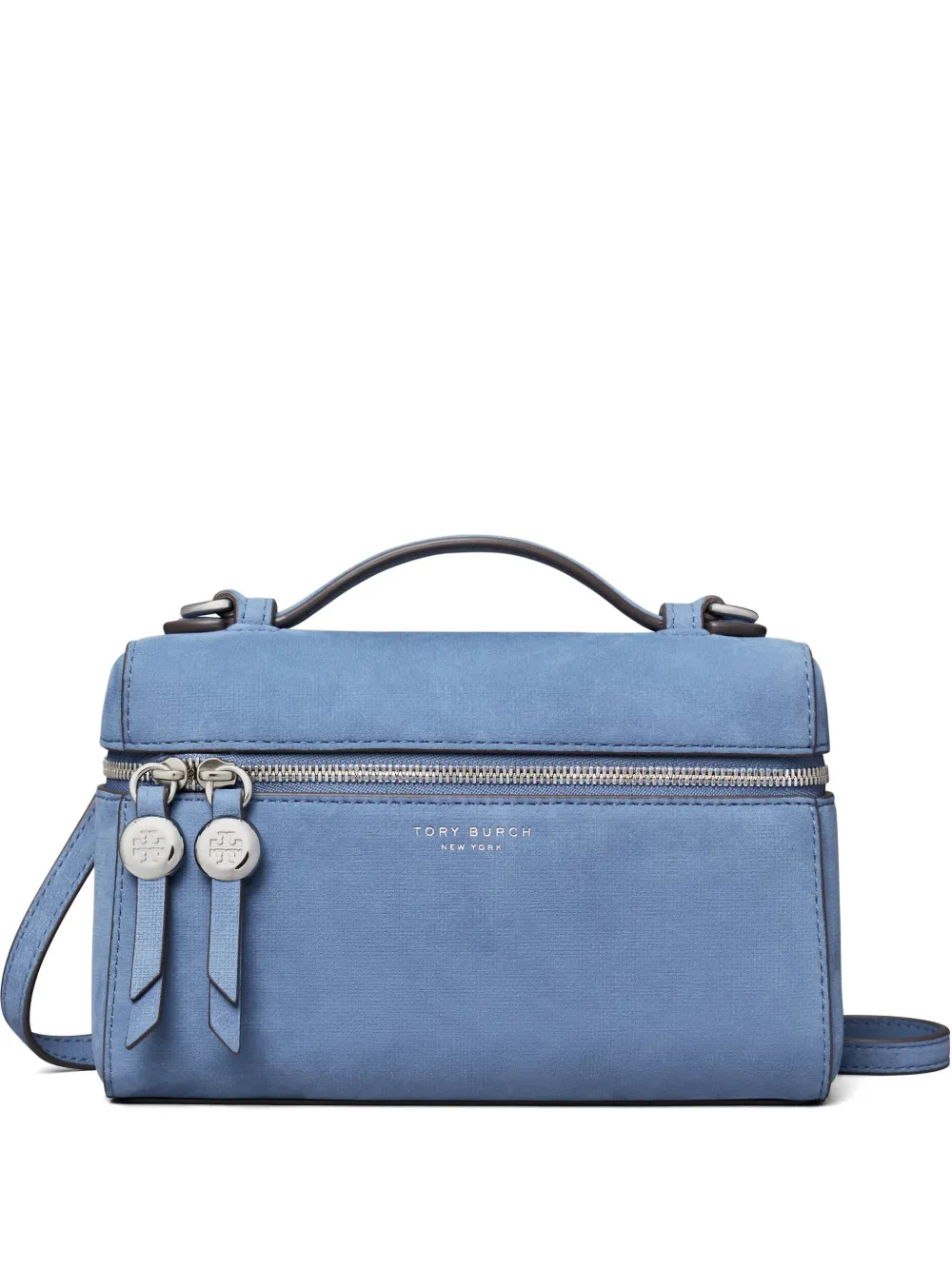 Tory Burch Romy nubuck slim top-handle bag - Blu