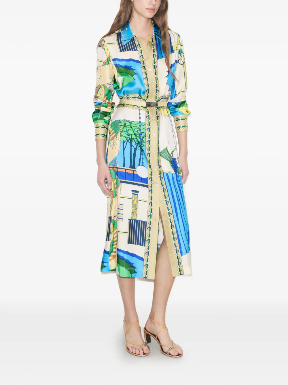 Tory Burch Zijden blousejurk Beige