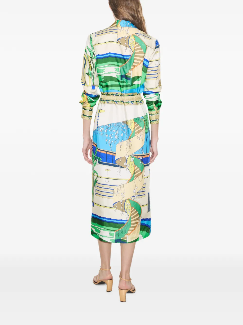 Tory Burch Zijden blousejurk Beige