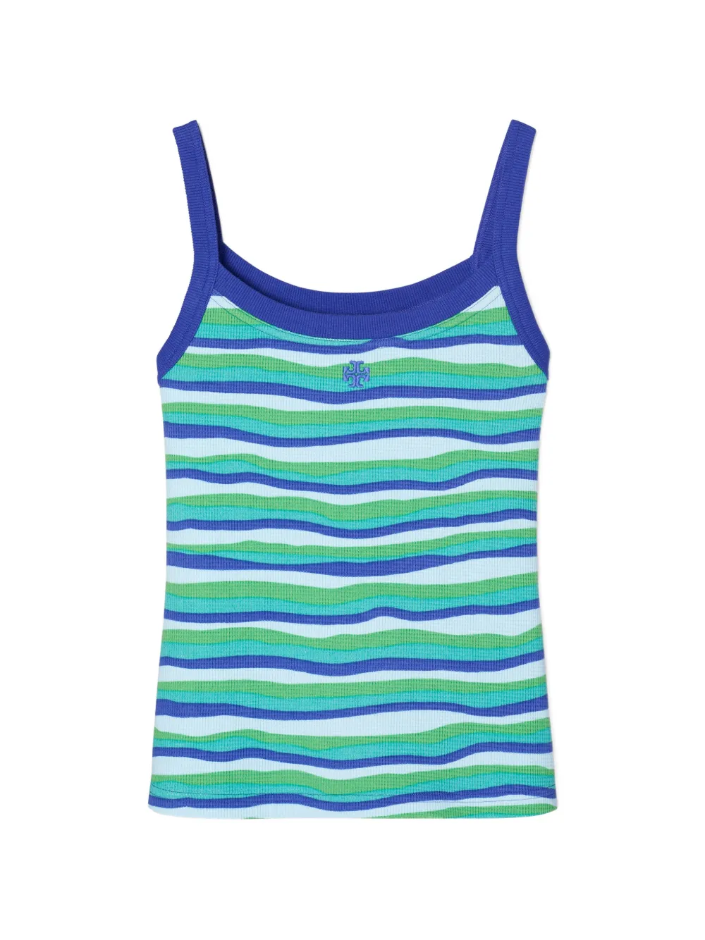 Tory Burch striped cotton tank - Blu