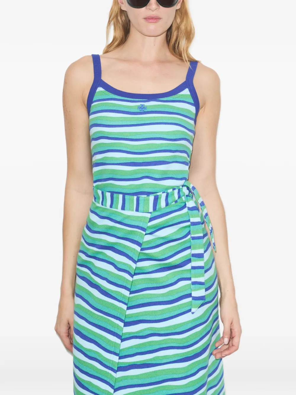 Tory Burch Gestreepte tanktop Blauw