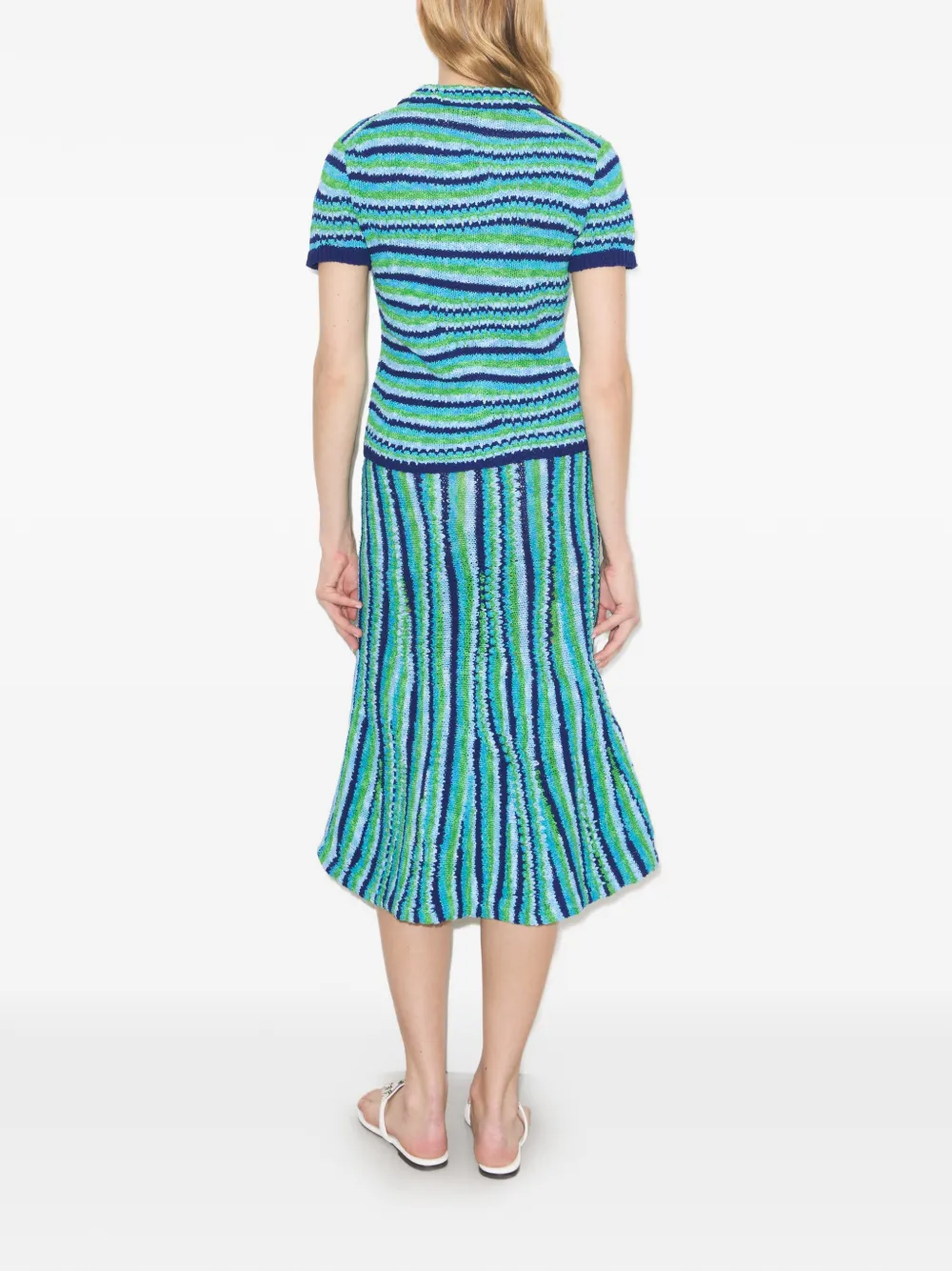 Tory Burch Gestreept katoenen poloshirt Blauw