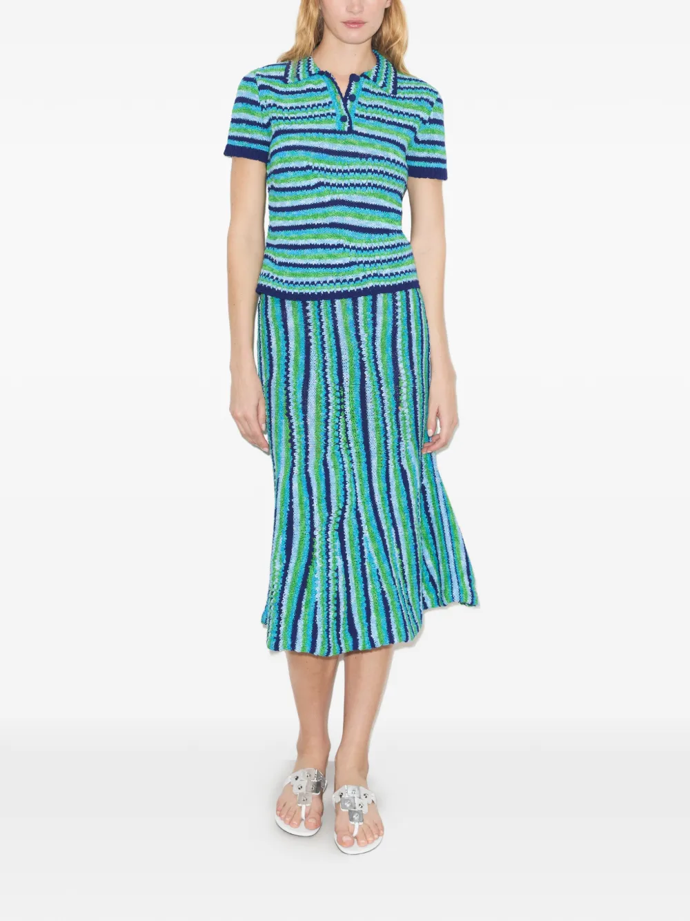 Tory Burch Gestreept katoenen poloshirt Blauw