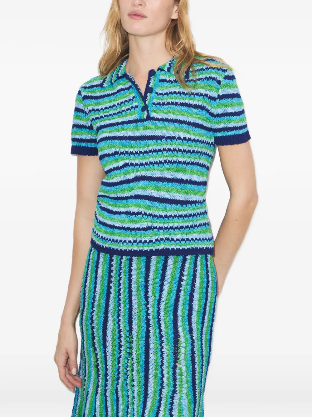 Tory Burch Gestreept katoenen poloshirt Blauw