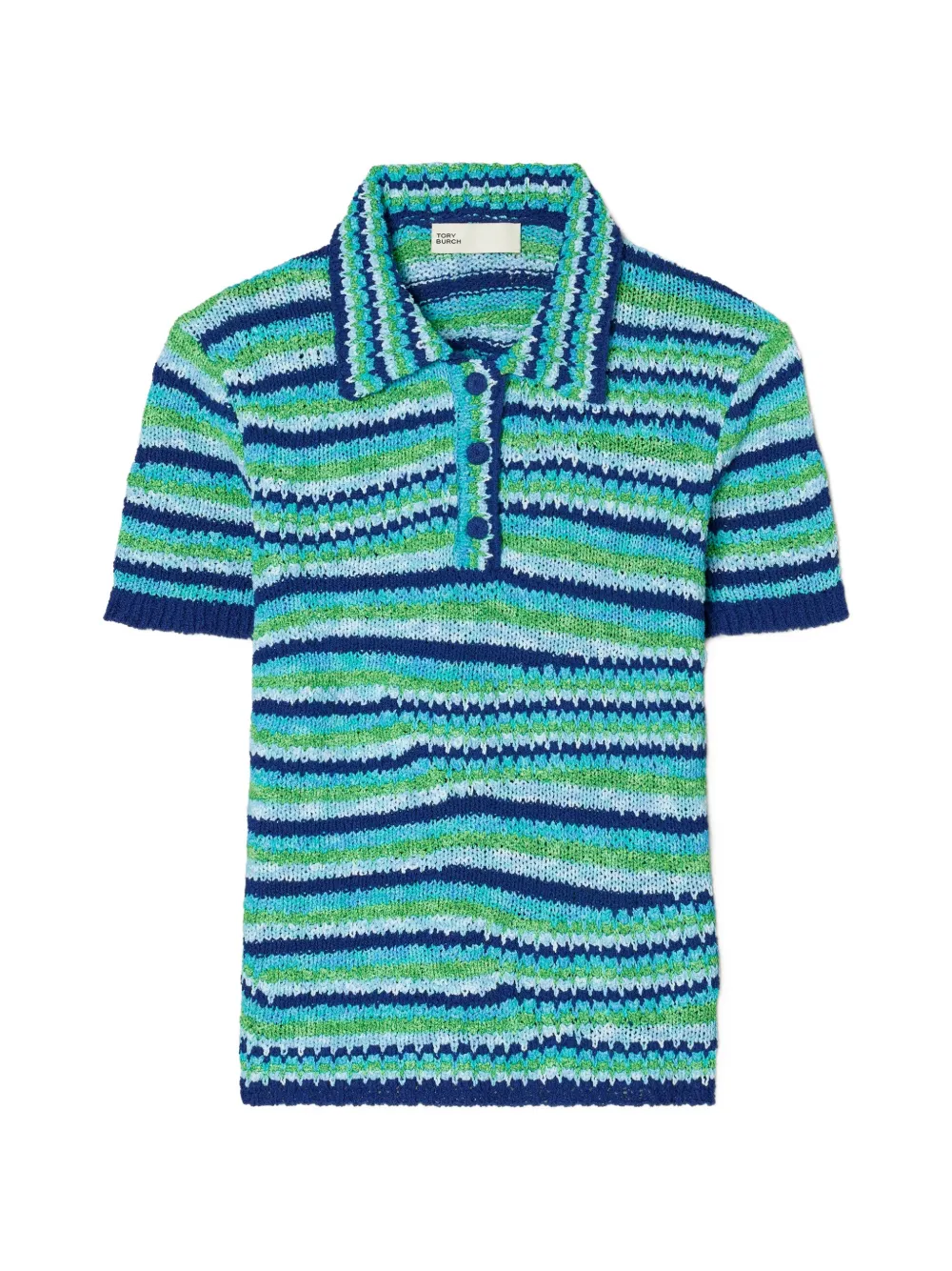 Tory Burch striped polo - Blu