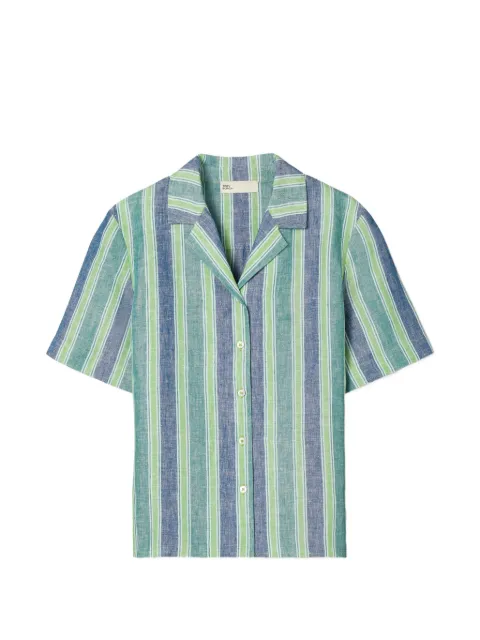 Tory Burch striped linen camp shirt