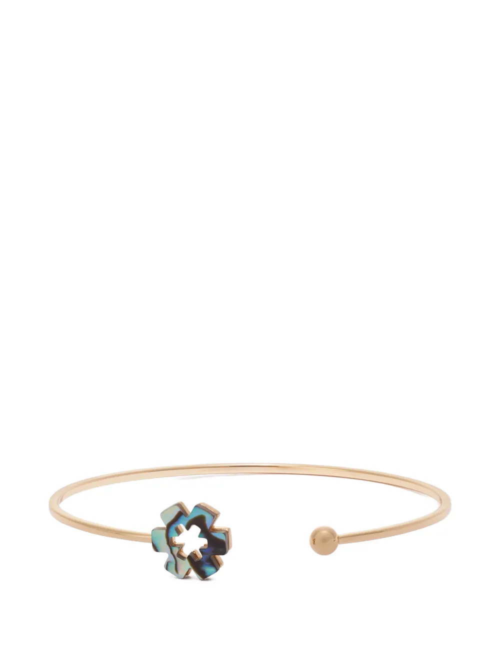 Tory Burch Forget Me Not open cuff bracelet - Oro
