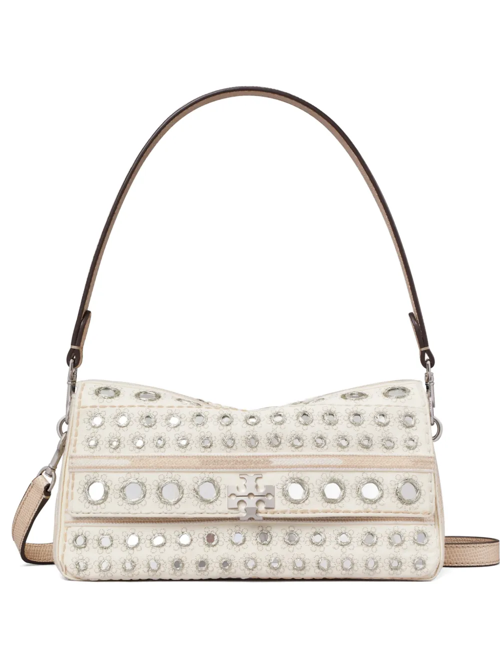 Tory Burch small Charlie embellished shoulder bag - Toni neutri