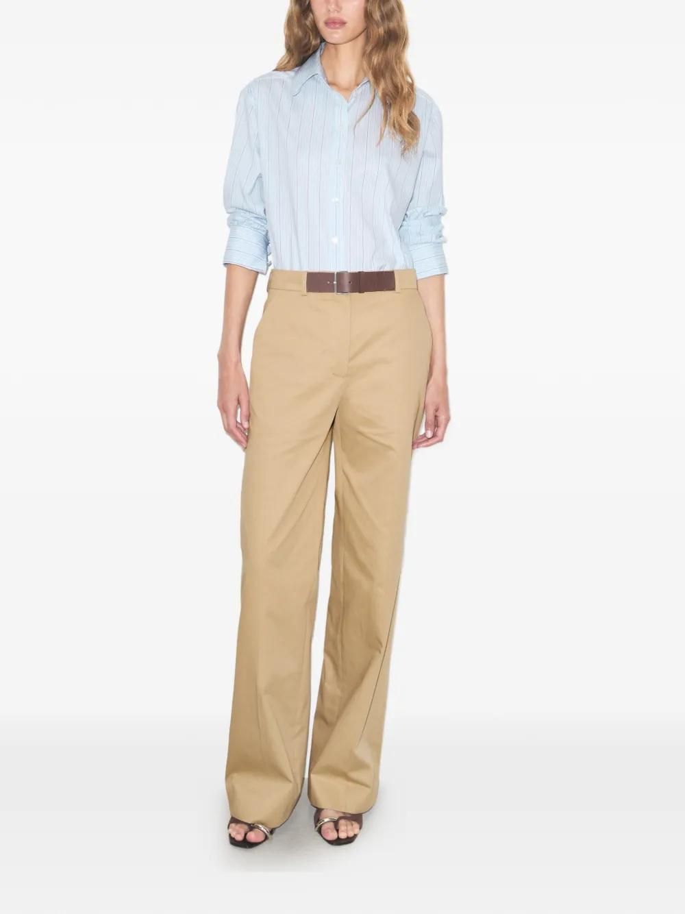 Tory Burch Oversized broek Bruin