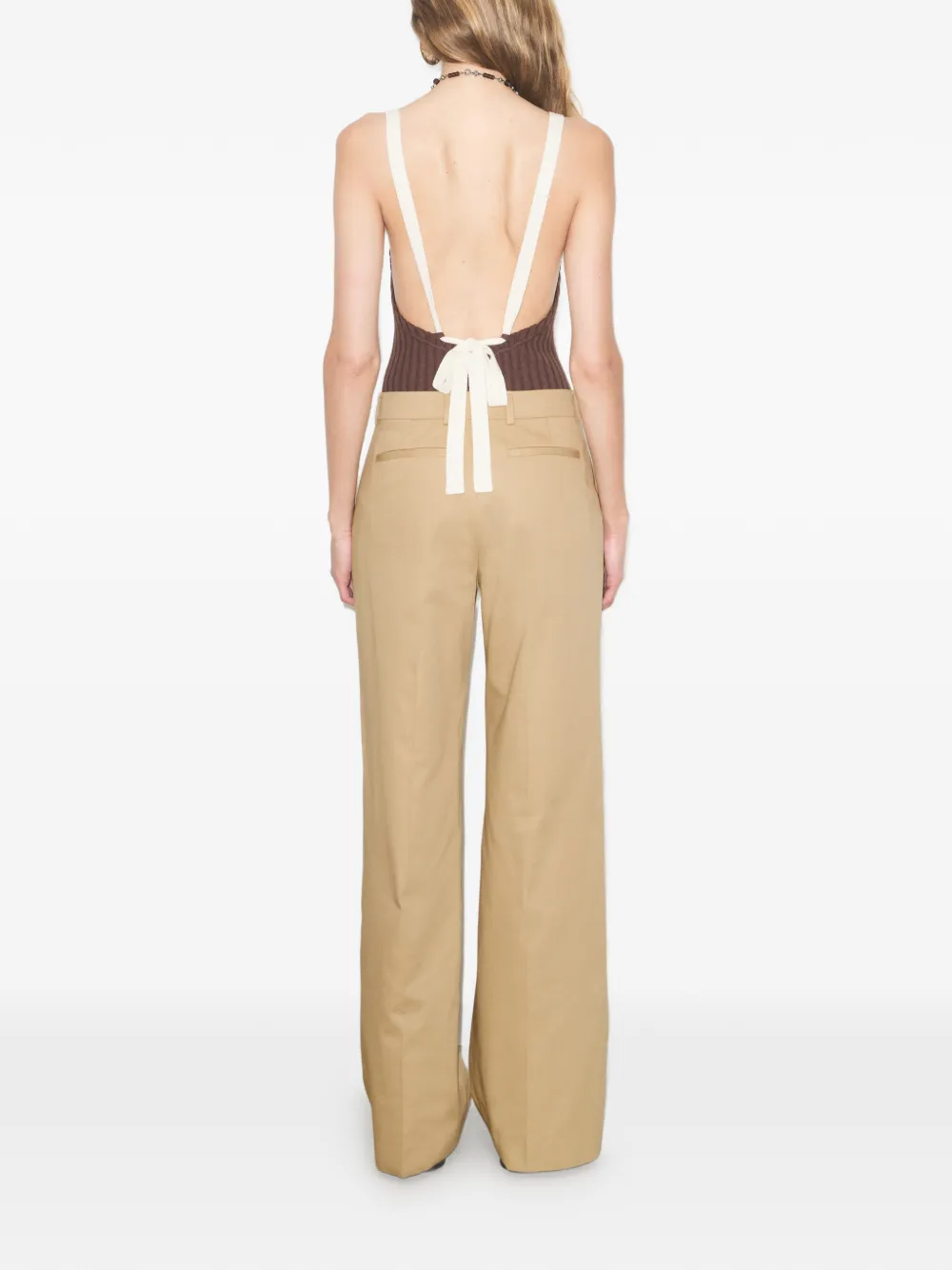 Tory Burch Oversized broek Bruin